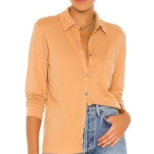 LA Made new with tags coral pink button up top blouse xs small